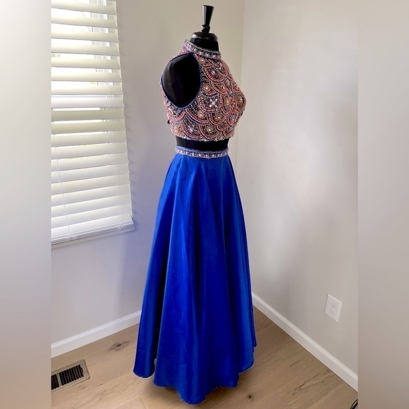 Jovani Two Piece High Neck Evening Dress - Picture 7 of 15